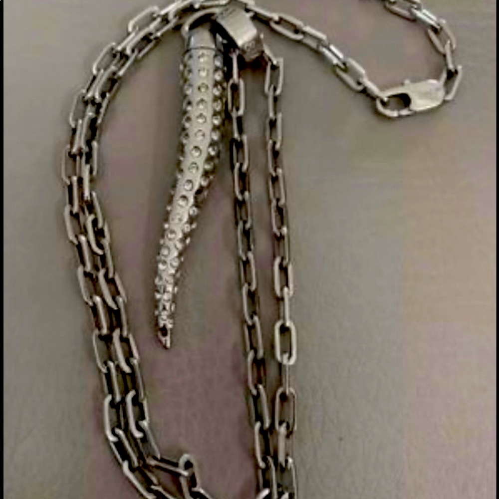 Dolce & Gabbana Italian Horn Necklace with Crystals